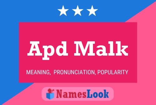 Poster del nome Apd Malk