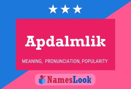 Poster del nome Apdalmlik