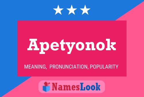 Poster del nome Apetyonok