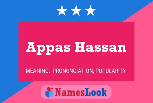 Poster del nome Appas Hassan