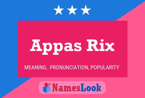 Poster del nome Appas Rix