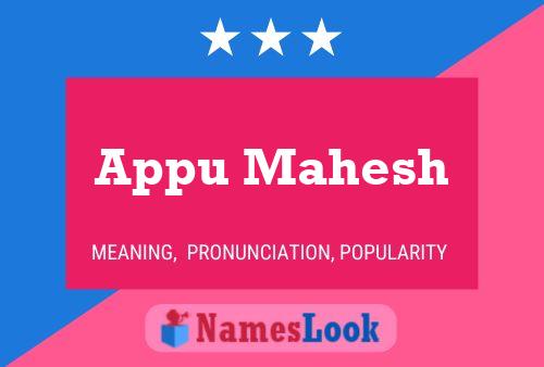 Poster del nome Appu Mahesh