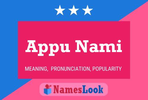 Poster del nome Appu Nami