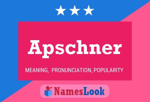 Poster del nome Apschner