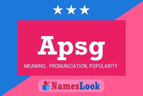 Poster del nome Apsg