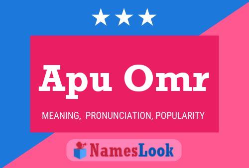 Poster del nome Apu Omr