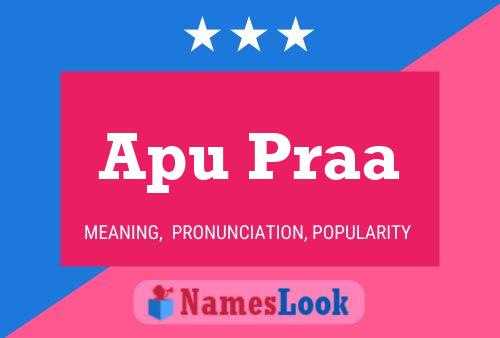 Poster del nome Apu Praa