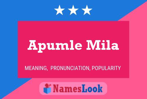 Poster del nome Apumle Mila