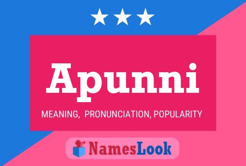 Poster del nome Apunni