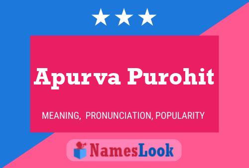 Poster del nome Apurva Purohit