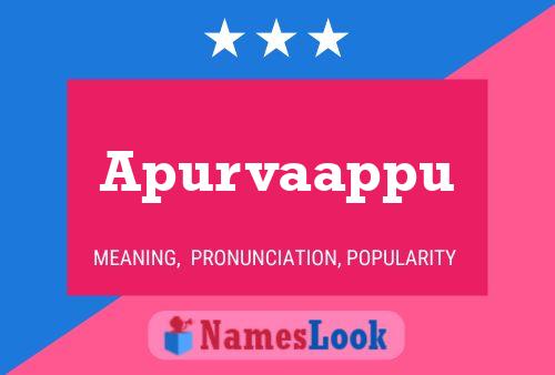 Poster del nome Apurvaappu