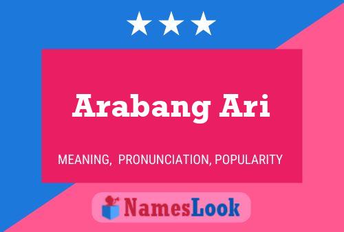 Poster del nome Arabang Ari