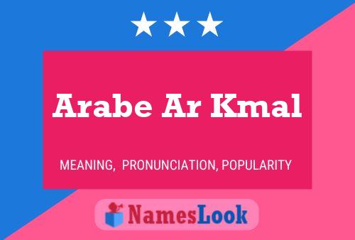 Poster del nome Arabe Ar Kmal