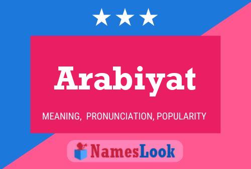 Poster del nome Arabiyat