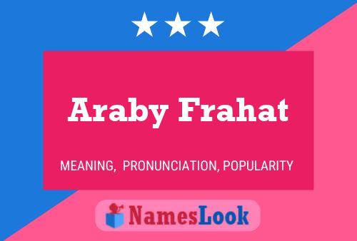 Poster del nome Araby Frahat