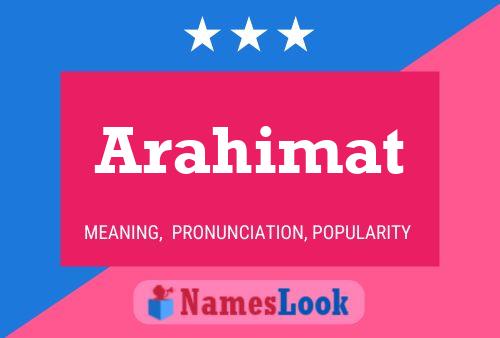 Poster del nome Arahimat