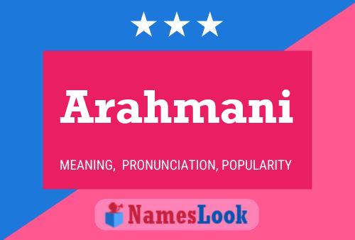 Poster del nome Arahmani