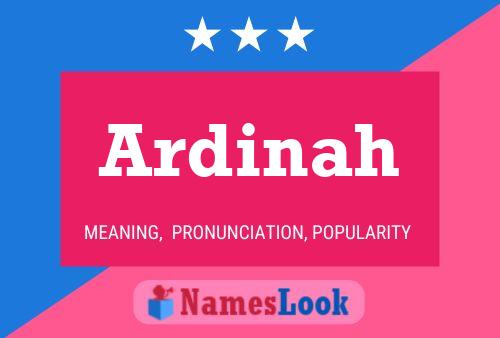 Poster del nome Ardinah