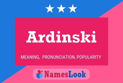 Poster del nome Ardinski