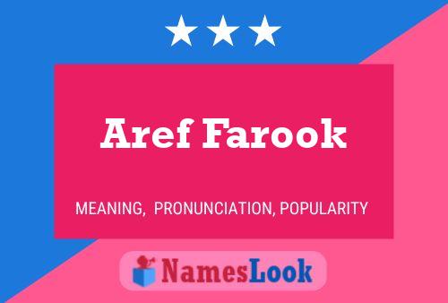 Poster del nome Aref Farook