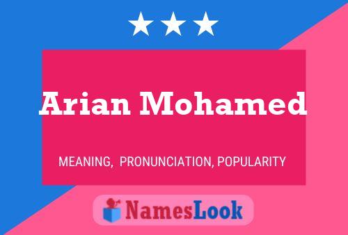 Poster del nome Arian Mohamed