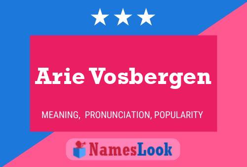 Poster del nome Arie Vosbergen