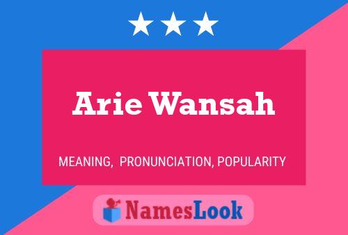 Poster del nome Arie Wansah