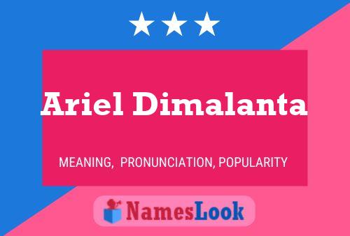 Poster del nome Ariel Dimalanta