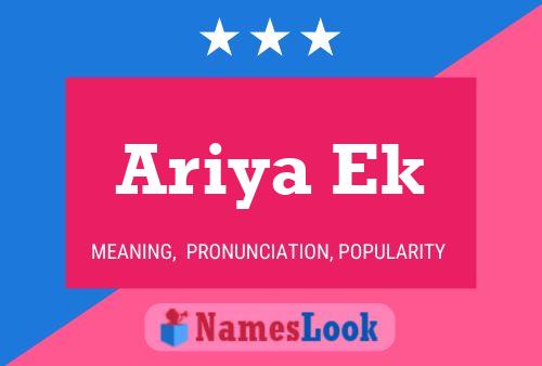 Poster del nome Ariya Ek