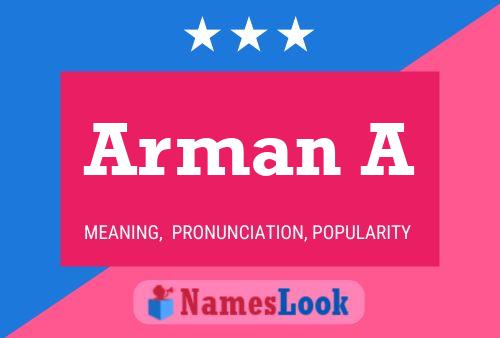 Poster del nome Arman A