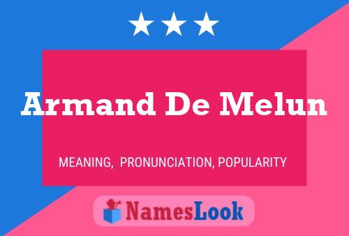 Poster del nome Armand De Melun