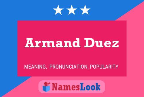 Poster del nome Armand Duez