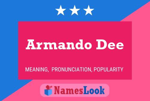 Poster del nome Armando Dee