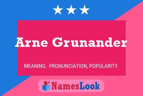 Poster del nome Arne Grunander