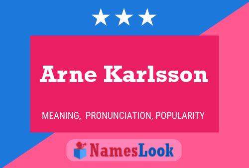 Poster del nome Arne Karlsson