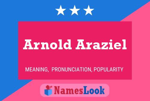 Poster del nome Arnold Araziel