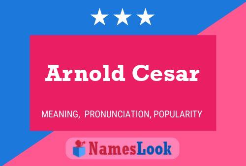 Poster del nome Arnold Cesar