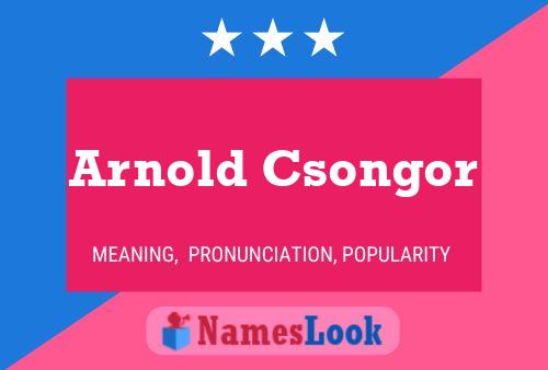 Poster del nome Arnold Csongor