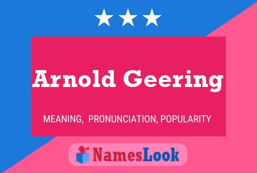 Poster del nome Arnold Geering