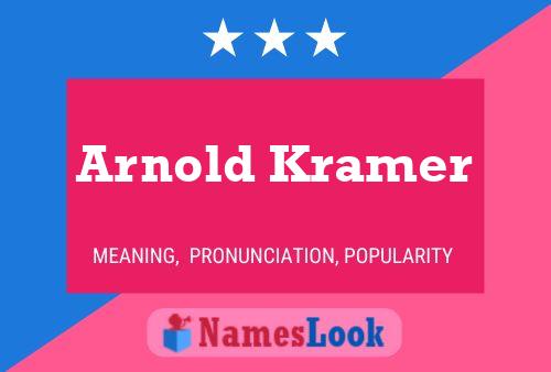 Poster del nome Arnold Kramer