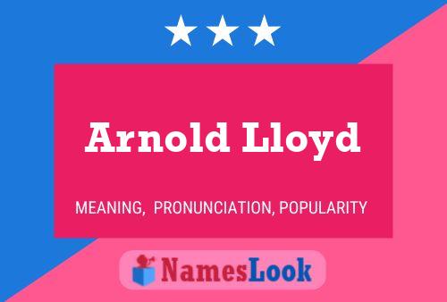 Poster del nome Arnold Lloyd