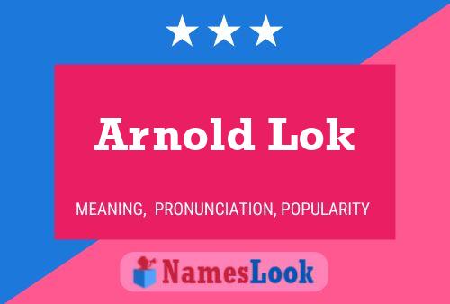 Poster del nome Arnold Lok