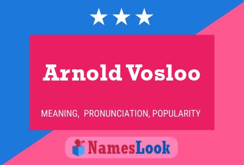 Poster del nome Arnold Vosloo