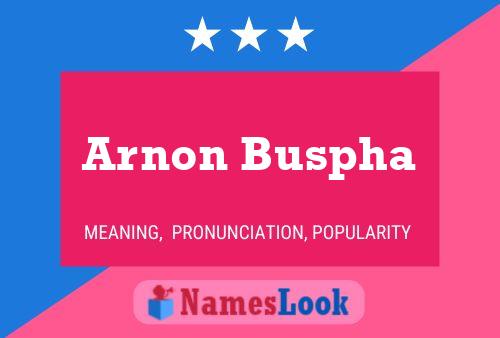 Poster del nome Arnon Buspha