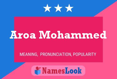 Poster del nome Aroa Mohammed