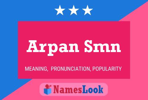 Poster del nome Arpan Smn