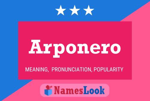 Poster del nome Arponero