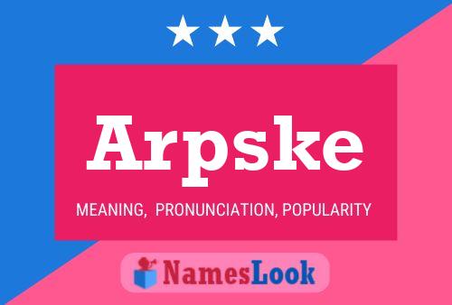 Poster del nome Arpske