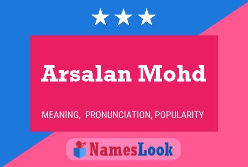 Poster del nome Arsalan Mohd