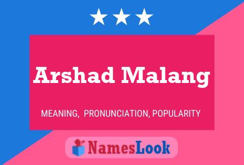 Poster del nome Arshad Malang